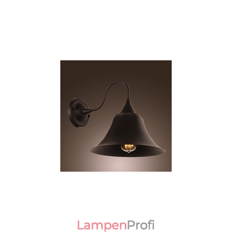 Künstlerische Wandleuchte mit Retro-Metallschirm und Halterung