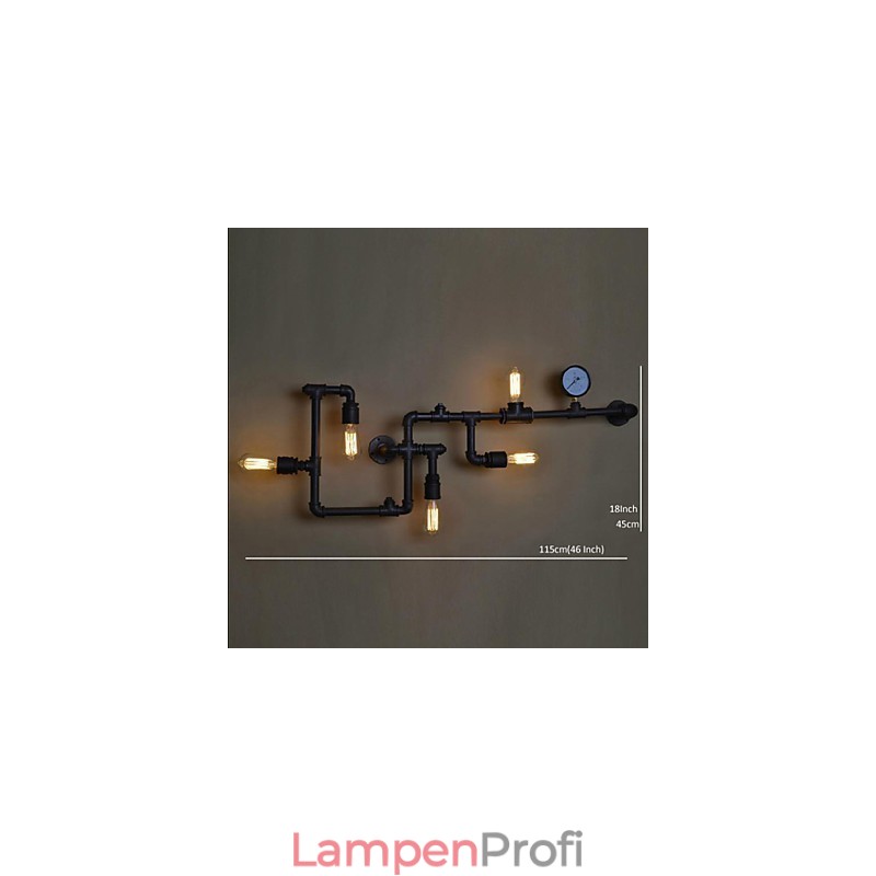Wandleuchter 5 Licht Wasserrohr Eisen Mini-Stil Industrie-Stil Land Metall