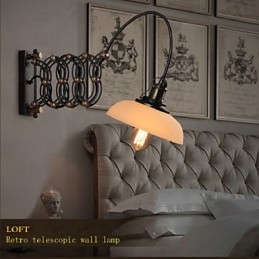 Vintage Industrielle Amerikanischen Land Restaurant Schlafzimmer Studie Kreative Treppe Gang Lampe Teleskop Eisen Wand Lampen