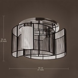Deckenleuchte Modernes Design 2 Lichter Schwarz