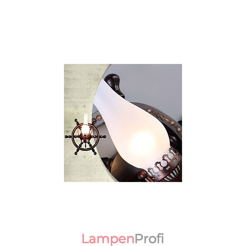 Wandleuchte One Light und Glas