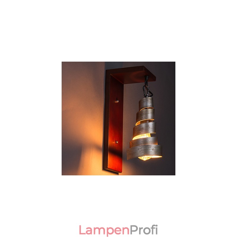 Antike Wandleuchten aus Holz, 1 Licht