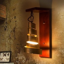 Antike Wandleuchten aus Holz, 1 Licht