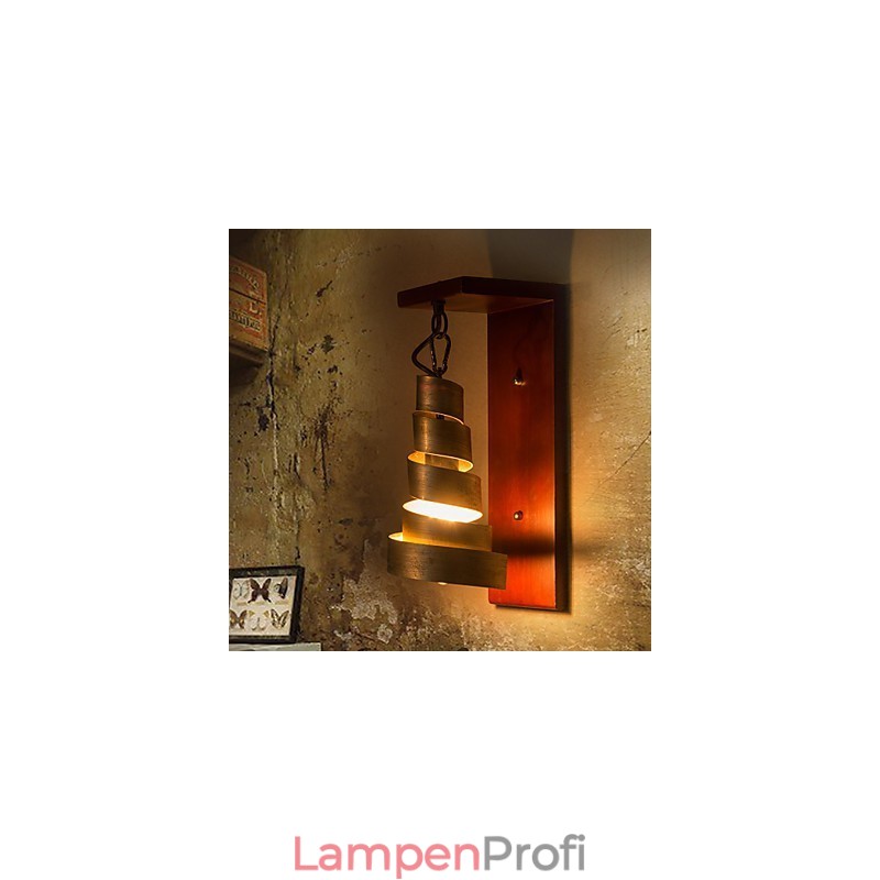 Antike Wandleuchten aus Holz, 1 Licht