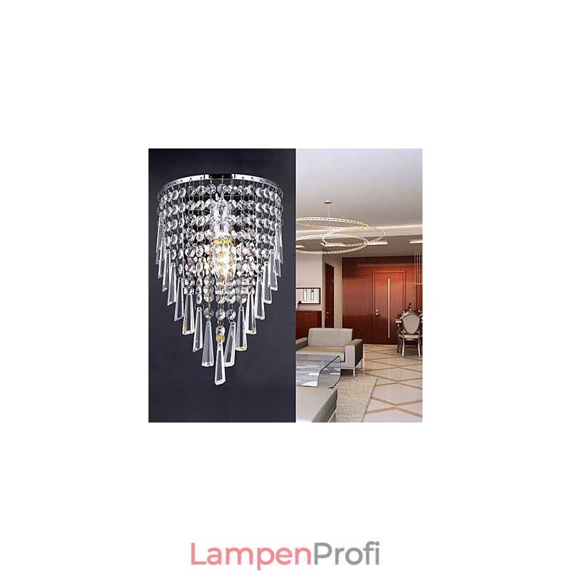 Edle Kristall-Wandleuchte mit 1 Licht