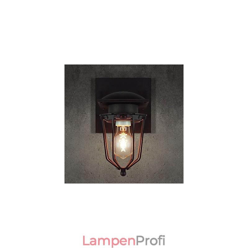 Retro Schmiedeeisen Wandlampen Einzelkopf Antike Wandlampe Reminisced Lampe Loft American Iron Vintage Kleine Käfige Wandlampe