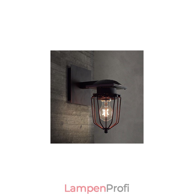 Retro Schmiedeeisen Wandlampen Einzelkopf Antike Wandlampe Reminisced Lampe Loft American Iron Vintage Kleine Käfige Wandlampe