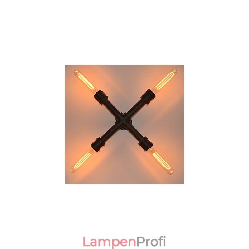 Industrielle Retro-Rohrwand