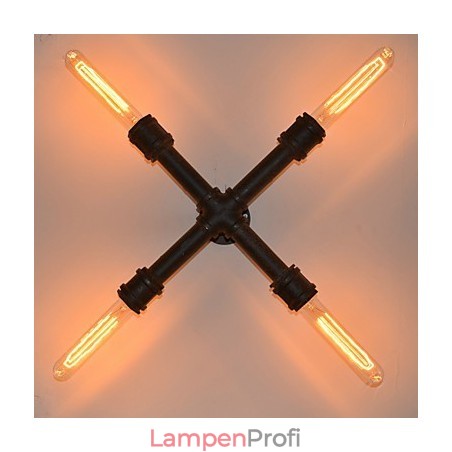 Industrielle Retro-Rohrwand