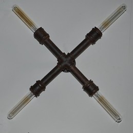 Industrielle Retro-Rohrwand