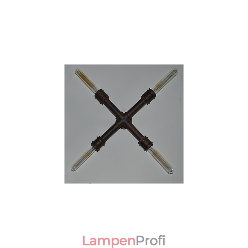 Industrielle Retro-Rohrwand