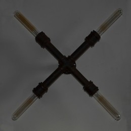 Industrielle Retro-Rohrwand