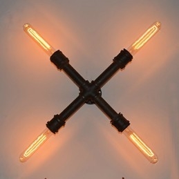 Industrielle Retro-Rohrwand