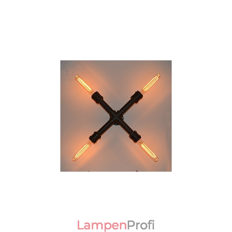 Industrielle Retro-Rohrwand