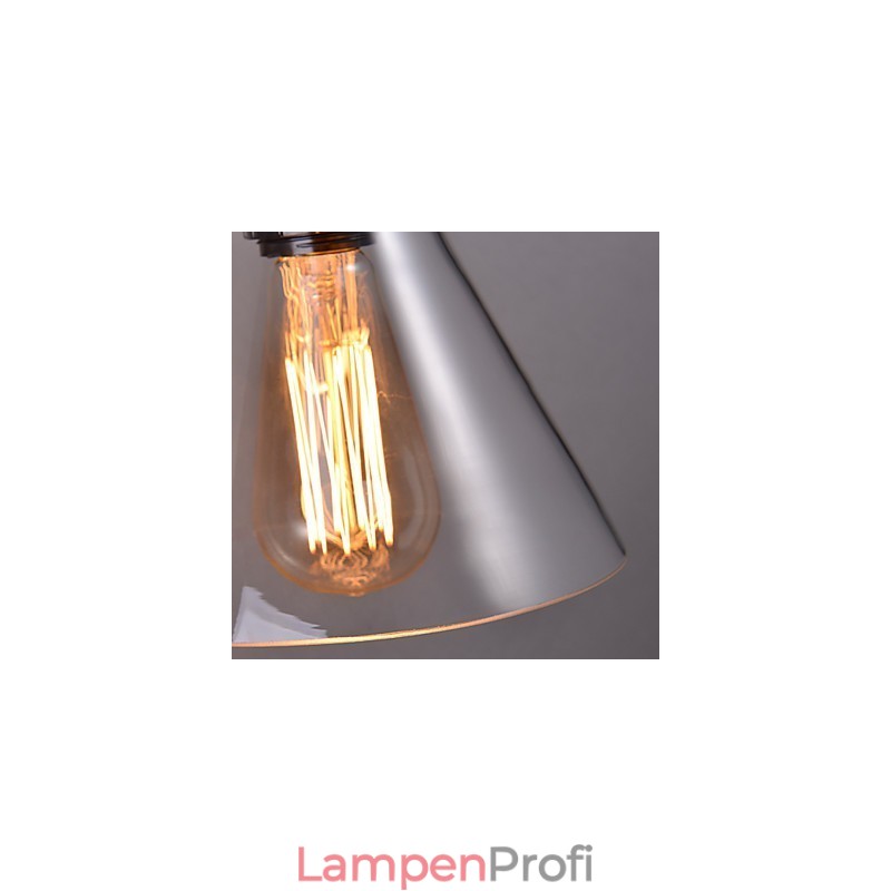 Retro-Wandleuchte mit floralem Glasschirm und Metallhalterung