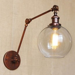 Wandleuchten Swing Lights Lesewandleuchten Kristall Mini Style Rustikal Lodge Metall