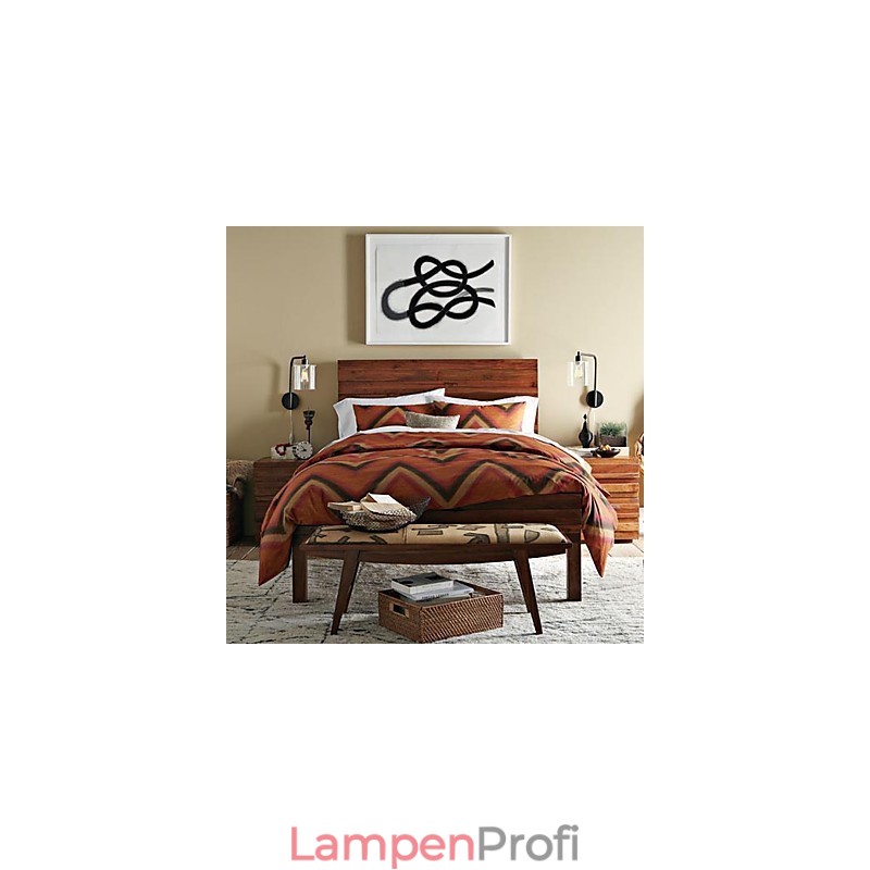 Moderne Wandleuchte mit trommelförmigem Glasschirm