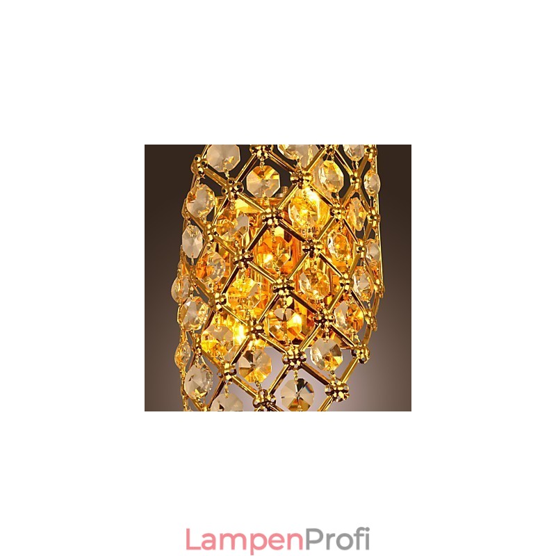 Künstlerische Kristall-Wandleuchte mit 2 Lichtern