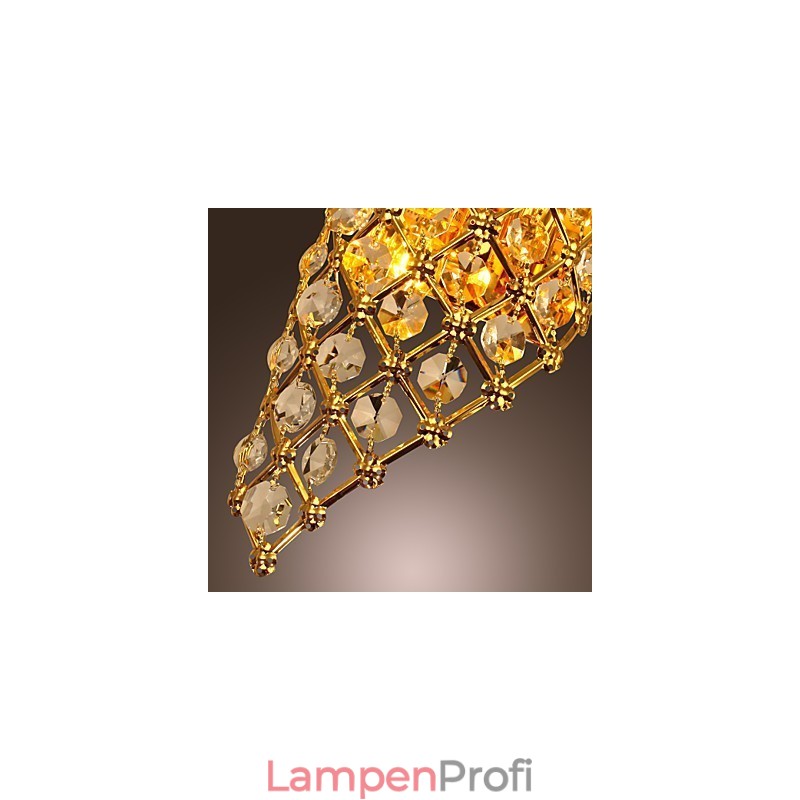 Künstlerische Kristall-Wandleuchte mit 2 Lichtern