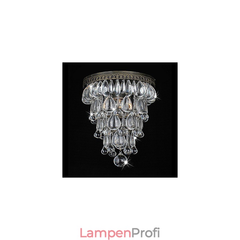 Antike grüne Wandleuchten mit Kristallperlenanhängern