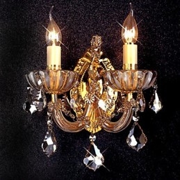 Elegante Kristall-Wandleuchte mit 2 Lichtern