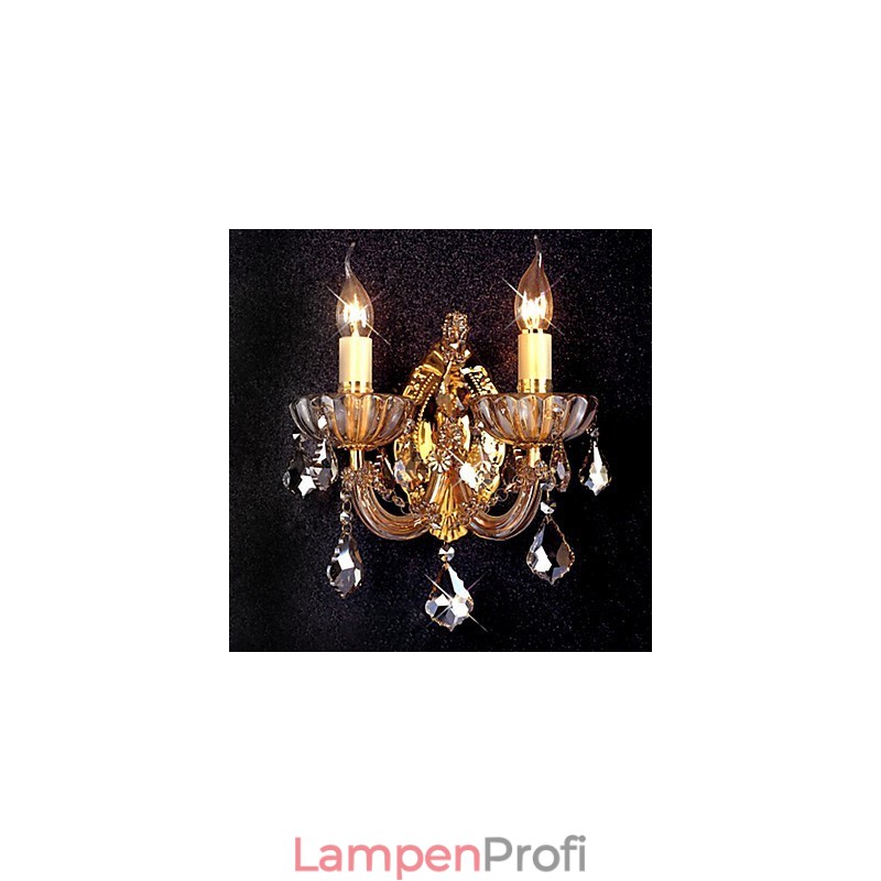 Elegante Kristall-Wandleuchte mit 2 Lichtern