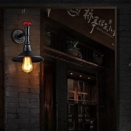 Mini Wandleuchte 1 Licht Concise Creme Eisen