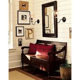 Von der Natur inspirierte Wandleuchte aus Eisen mit transparentem Glasschirm