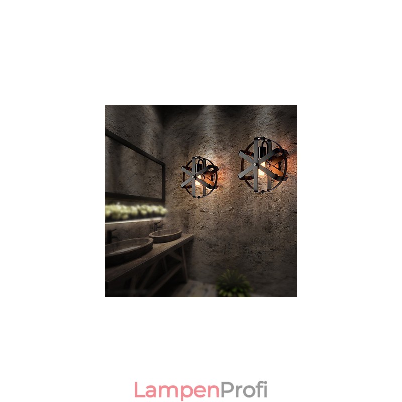 Neu Vintage Stil Industrielle Runde Wand Leuchte balkon Loft Eingangsbereich Flur Schlafzimmer