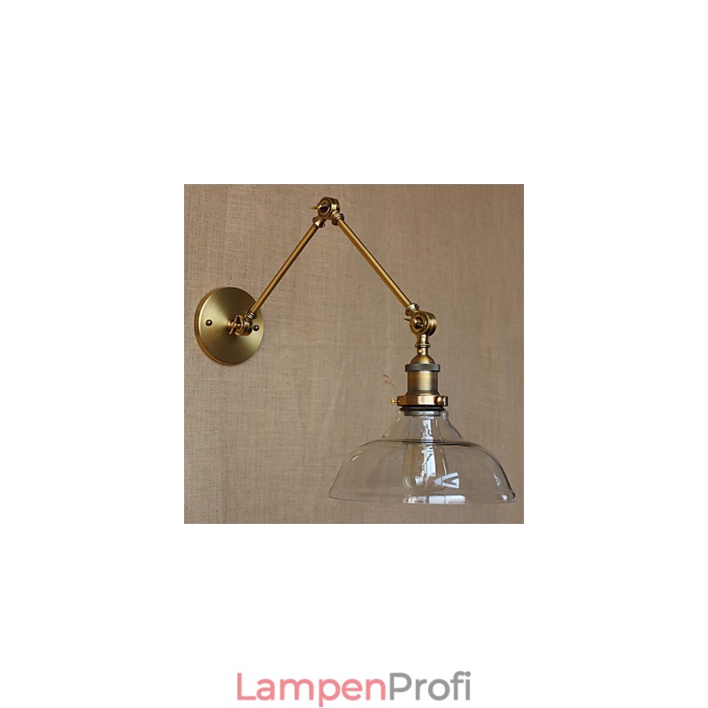 Die LOFT Stil Designer Lampe Moderne Glas Bronze Cafe Dekorative Wand Lampe