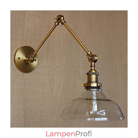 Die LOFT Stil Designer Lampe Moderne Glas Bronze Cafe Dekorative Wand Lampe