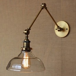 Die LOFT Stil Designer Lampe Moderne Glas Bronze Cafe Dekorative Wand Lampe