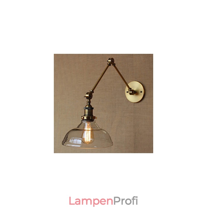 Die LOFT Stil Designer Lampe Moderne Glas Bronze Cafe Dekorative Wand Lampe
