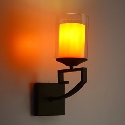 Retro Glas Einfache Single Head Wand Lampe Licht Wand Leuchter Kristall Moderne Zeitgenössische Metall