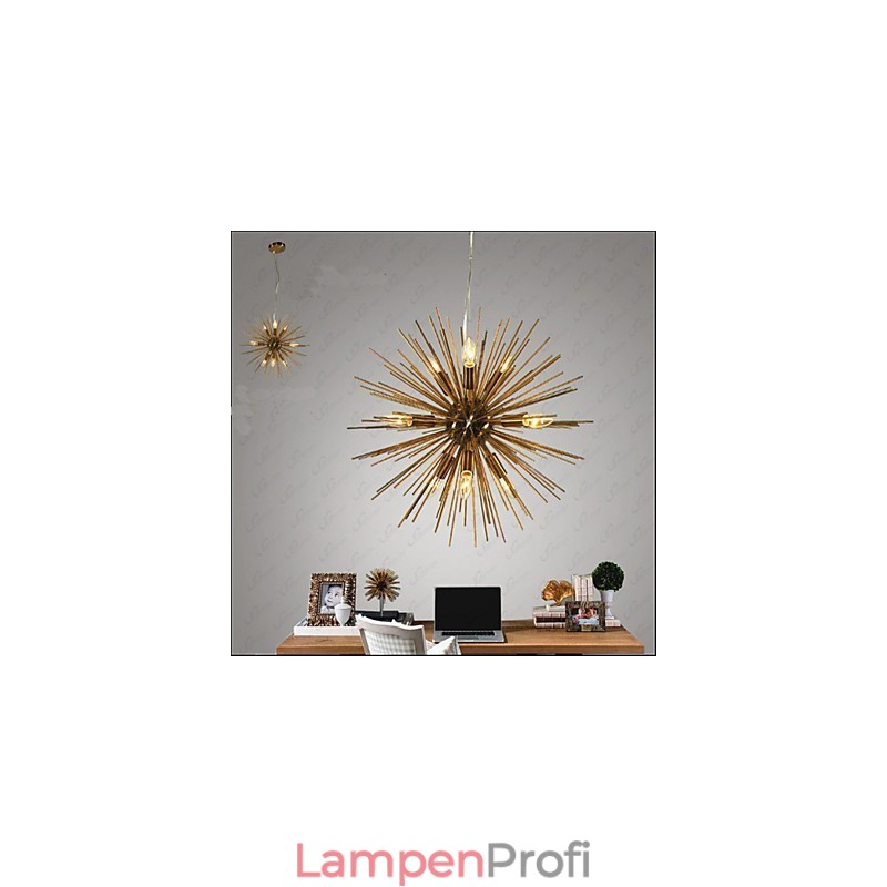 Retro-Kupferimitat Creative Line 10-flammiger Kronleuchter