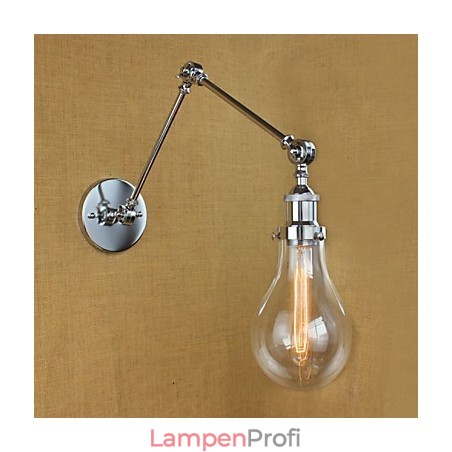 Teleskop-Wandleuchte im Retro-Stil aus Chromglas