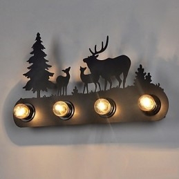 4 Lichter American Village Pastoral LOFT Stil Schlafzimmer Gang Eisen Retro Wandleuchten