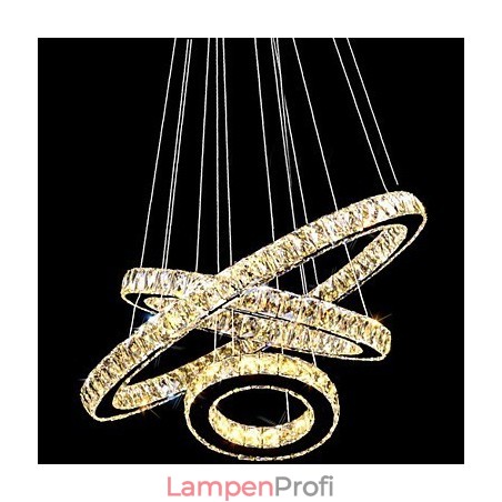 Kristall Pendelleuchte Moderne Beleuchtung Drei Ringe D406080 K9 Große Kristall Deckenleuchten