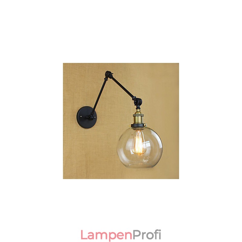 Der lange Arm der Glaswand aus Eisen, industriell, kreativ, teleskopisch, für Schlafzimmer, Retro, nostalgisch, Restaurant, faltbar, Gang