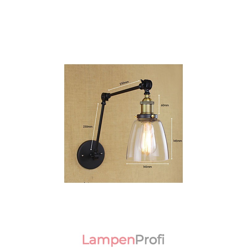 Der lange Arm der Glaswand aus Eisen, industriell, kreativ, teleskopisch, für Schlafzimmer, Retro, nostalgisch, Restaurant, faltbar, Gang