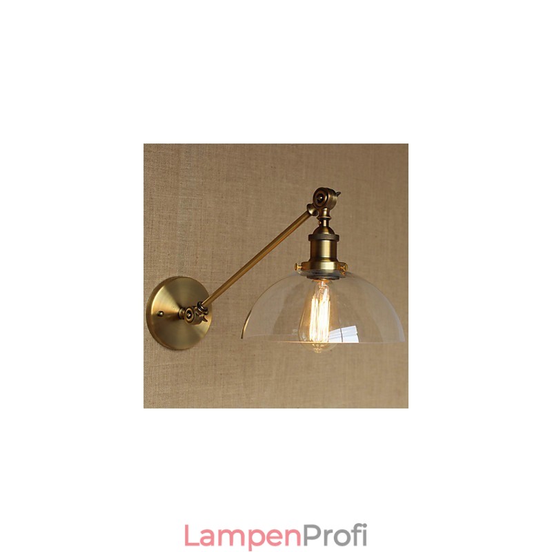 Die Eisen Glas Bronze Messing Arm Stil Retro Kreative Amerikanischen Land Halle Schlafzimmer Wand Lampe