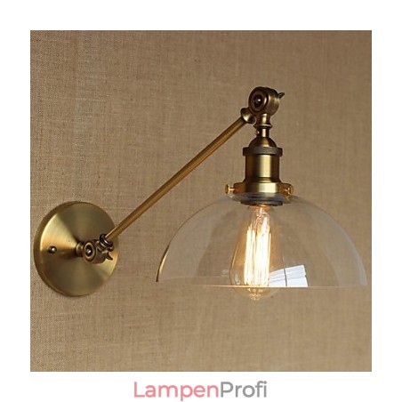Die Eisen Glas Bronze Messing Arm Stil Retro Kreative Amerikanischen Land Halle Schlafzimmer Wand Lampe