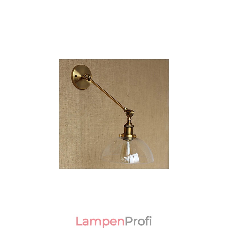 Die Eisen Glas Bronze Messing Arm Stil Retro Kreative Amerikanischen Land Halle Schlafzimmer Wand Lampe