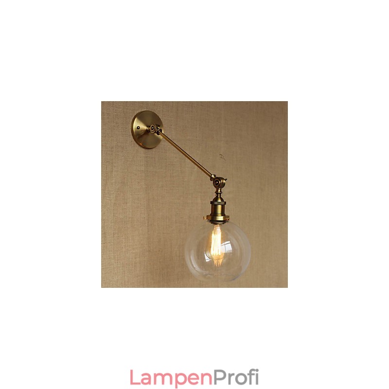 Die Eisen Glas Bronze Messing Arm Stil Retro Kreative Amerikanischen Land Halle Schlafzimmer Wand Lampe