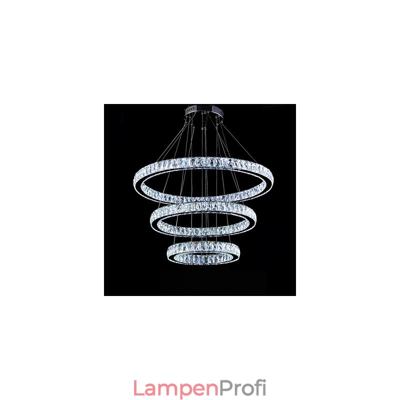 Kristall Pendelleuchte Moderne Beleuchtung Drei Ringe D406080 K9 Große Kristall Deckenleuchten