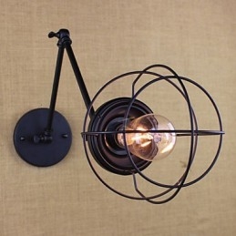 Stil Bett Hotel Restaurant Projekt Eisen Arm Doppel Retro Vintage Schwarz Gürtel Wand Lampe Schalter