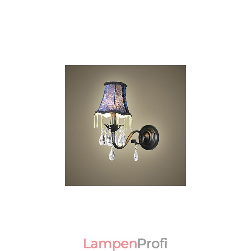 Kristall-Wandlampe mit Stoff-Lampenschirm – Bestseller in Europa und den USA