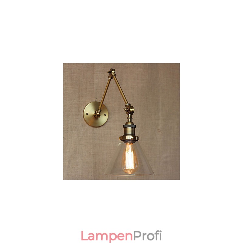 Retro Vintage Store Exklusiv gestaltete moderne Wandleuchte aus Bronze für Kirchenlobbys und Schlafzimmer