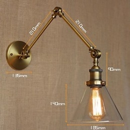 Retro Vintage Store Exklusiv gestaltete moderne Wandleuchte aus Bronze für Kirchenlobbys und Schlafzimmer