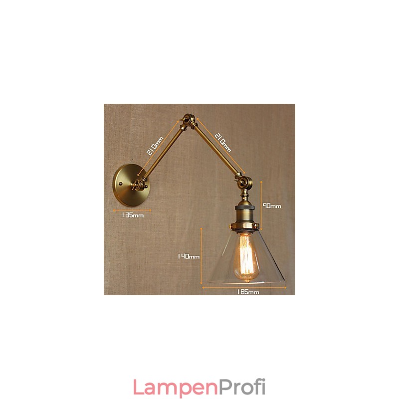 Retro Vintage Store Exklusiv gestaltete moderne Wandleuchte aus Bronze für Kirchenlobbys und Schlafzimmer